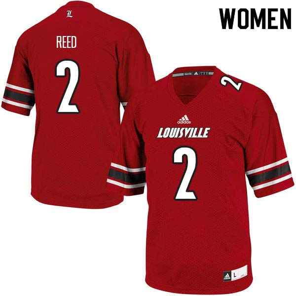 Women Louisville Cardinals #2 Corey Reed College Football Jerseys Sale-Red